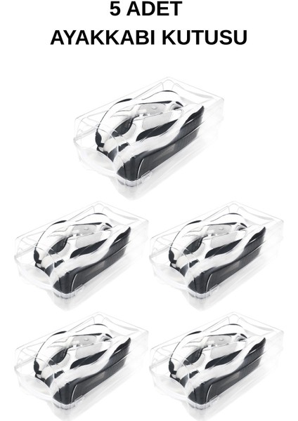 Mithra Life 5 Adet Şeffaf Erkek Kadın Ayakkabı Saklama Kutusu MIT1230 fırsatları