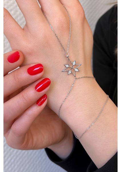 925 Ayar Gümüş Kutup Yıldızı Şahmeran - 45099101