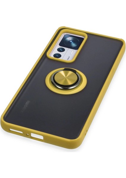Xiaomi Mi 12T Pro Kılıf Montreal Yüzüklü Silikon Kapak - Sarı - VB9979-1648 indirimleri