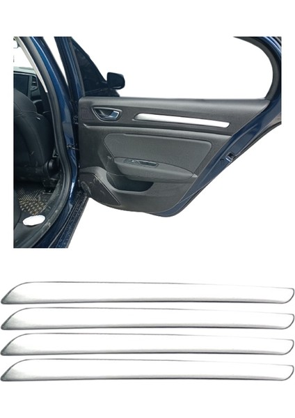 Renault Megane-4 SD Uyumlu Kapı İç Çıtaları Krom 4 Parça 2016 Ve Sonrası Modeller İçin fiyatları