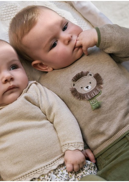 Newborn Erkek Bebek Kazak Şort ve Çorap Takım