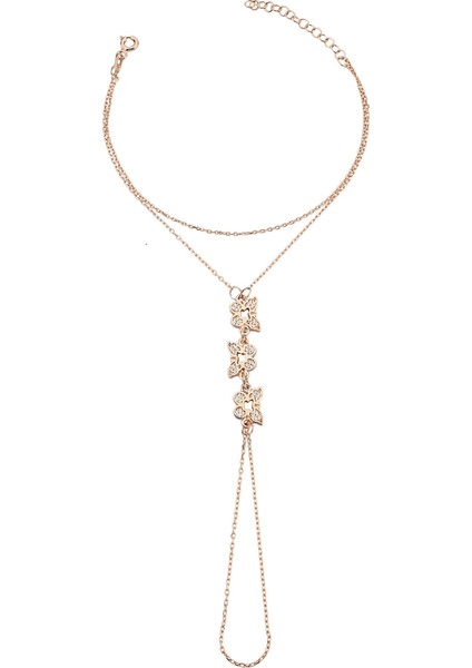 925 Ayar Gümüş Rose Sıra Kelebekler Şahmeran - 45100601