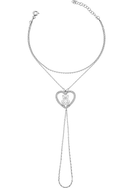 925 Ayar Gümüş Kalpli Ayıcık Şahmeran - 45098102