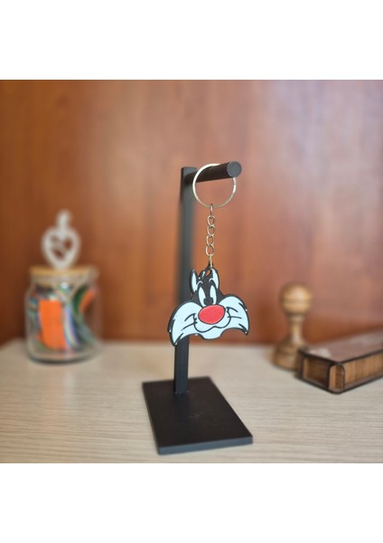 Eğlenceli Kedi Figürlü Anahtarlık – Renkli, Dayanıklı ve Şık Tasarım