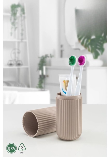 Mithra Life Seyahat Tipi Krem Plastik Diş Fırçası, Gözlük, Aksesuar Kutusu Saklama Kabı MIT1211