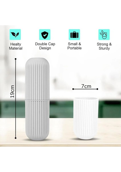 Mithra Life Seyahat Tipi Krem Plastik Diş Fırçası, Gözlük, Aksesuar Kutusu Saklama Kabı MIT1211 fiyatları