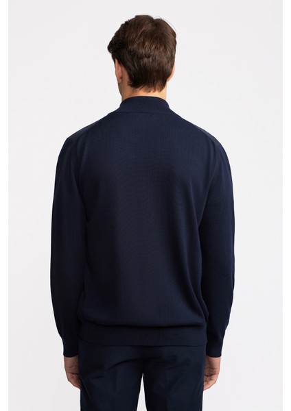 Erkek Lacivert Düğmeli Cep Detaylı Hırka fırsatları