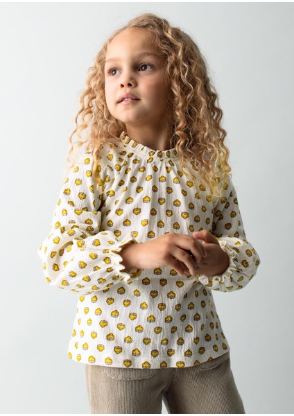 Kız Çocuk Çilekli Bluz