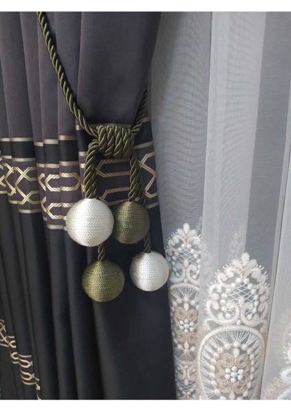 Fon Perde Toplama Aparatı Kornişe Takmatik Yeşil Ekru Tavan Braçolu Perde Aksesuarıperdesüsü