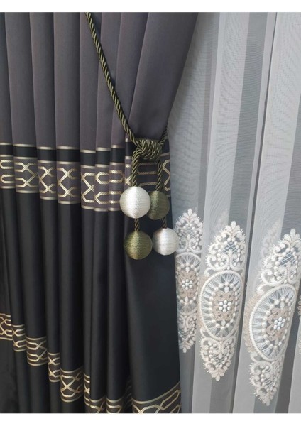 Fon Perde Toplama Aparatı Kornişe Takmatik Yeşil Ekru Tavan Braçolu Perde Aksesuarıperdesüsü modelleri