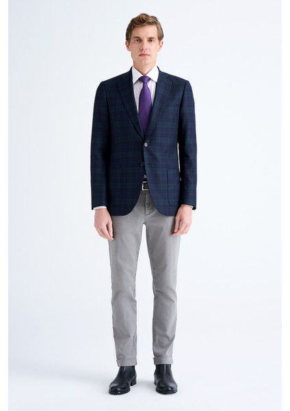 Erkek Yeşil Delfino Ekoseli Yün Ceket fiyatları