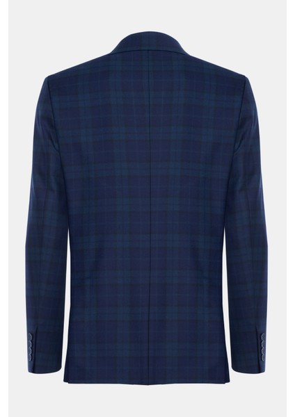 Erkek Yeşil Delfino Ekoseli Yün Ceket indirimleri