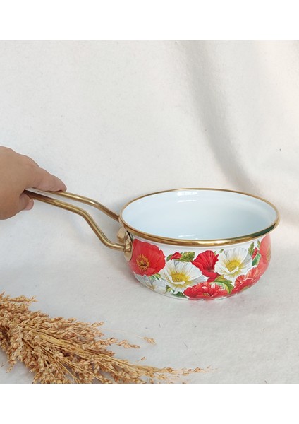 Gelincik Lux Emaye Tava Sosluk Kaserol 1litre 16 cm Çap modelleri