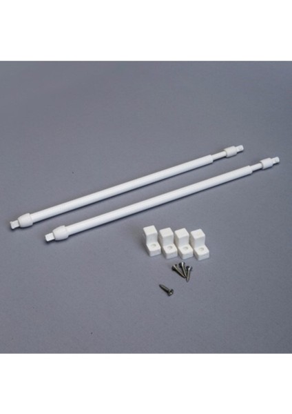 40 - 60 cm Ayarlanabilir Briz Çubuğu 2 Adet Alüminyum Perde Borusu 4 Adet Başlık