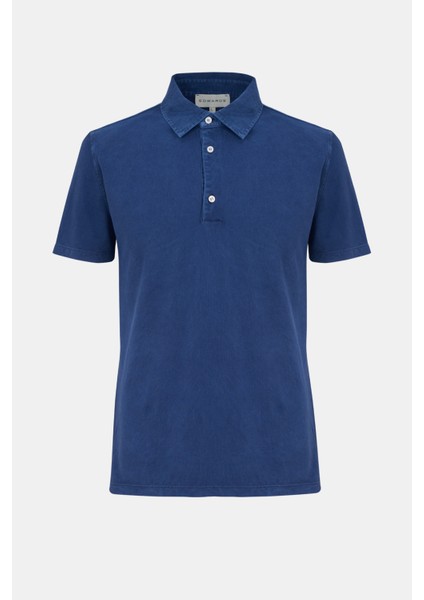 Erkek Koyu Mavi Pike Polo Yaka T-Shirt