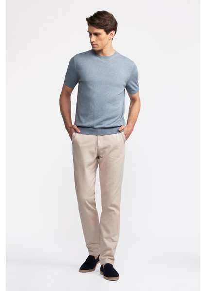 Erkek Mavi Kısa Kollu Bisiklet Yaka Kazak fiyatları