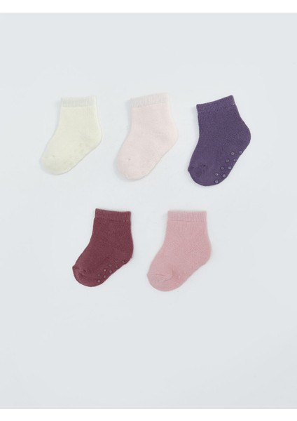 Yeni Sezon Basic Kız Bebek Soket Çorap 5'li
