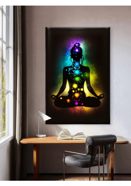 Meditasyon Sıralı Çakra Baskı Kanvas Tablo fırsatları