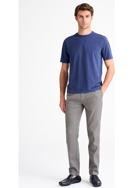 Erkek Mavi Bisiklet Yaka T-Shirt fiyatları