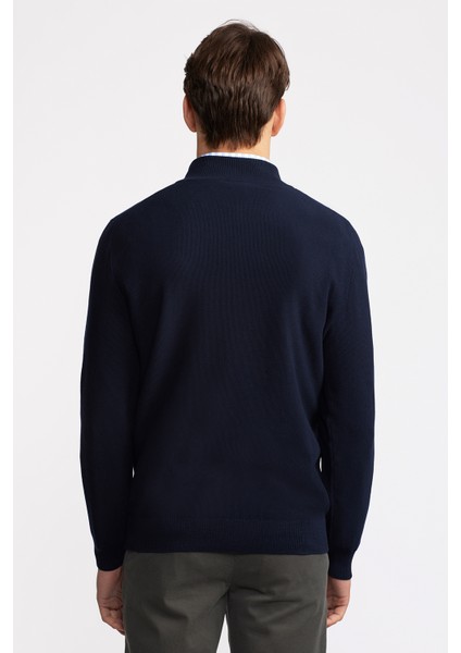 Erkek Lacivert Yarım Fermuarlı Hırka fırsatları