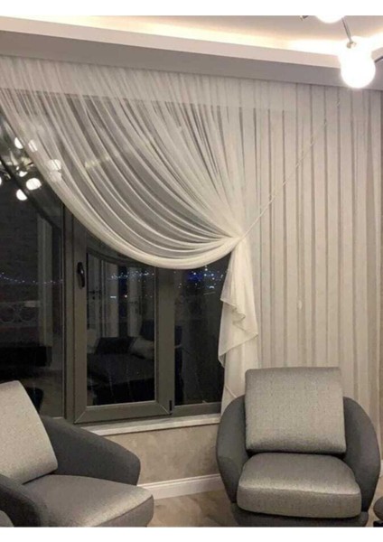 Adet Kruvaze Perde Tül Fon Toplama Halat Kordon Braçol 300CM