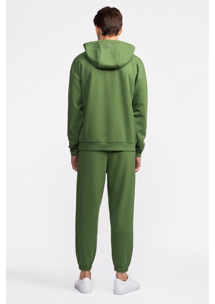 Erkek Haki Activewear Kapüşonlu Sweatshirt modelleri