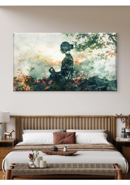 Doğayla Meditasyon Baskı Kanvas Tablo fırsatları