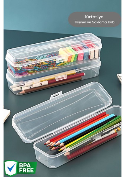 Mithra Life Kalemlik Diş Fırçası Makyaj Seyahat Şeffaf Plastik Saklama Kutusu MIT1237