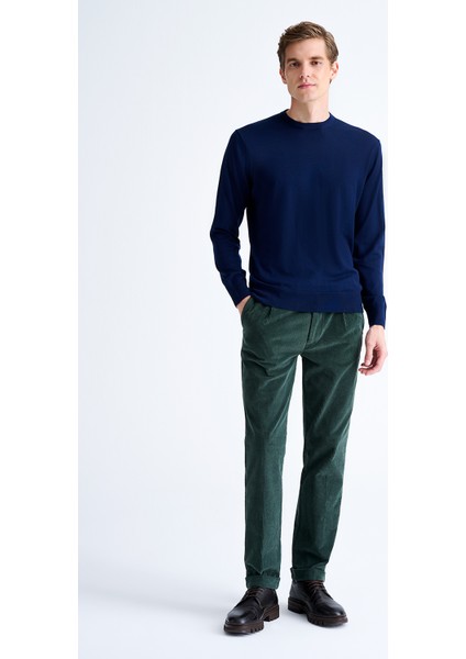 Erkek Lacivert Bisiklet Yaka Yün Kazak fiyatları