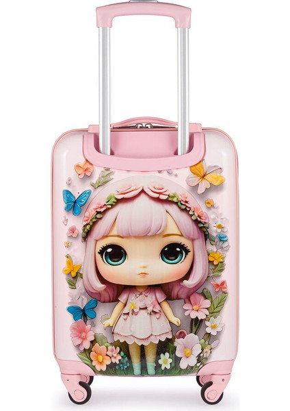 Ultra Light Pembe Kız Çocuk Valizi BLK06 08 modelleri