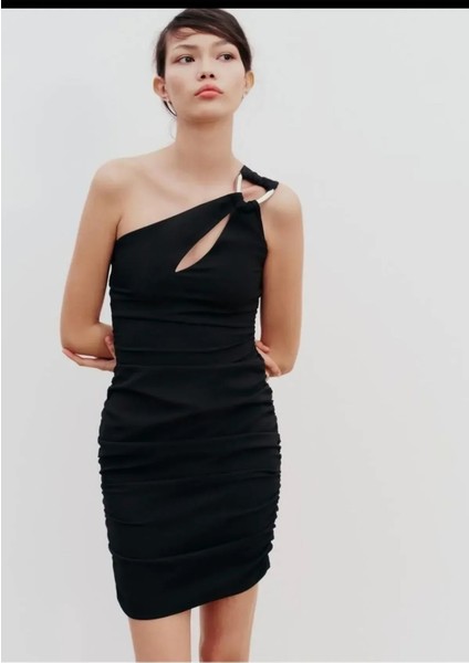 Allbucks Zara, Drape Detaylı Mini Elbise ABZRA0065