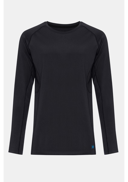 Erkek Siyah Activewear Uzun Kollu T-Shirt