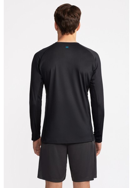 Erkek Siyah Activewear Uzun Kollu T-Shirt fırsatları