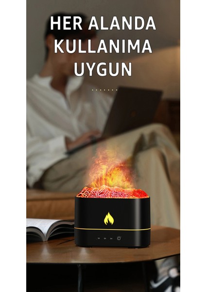 Işıklı Alev Efektli Aroma Difüzörü – 7 Renk Rgb Alevli Hava Nemlendirici Buhar Makinesi, Sessiz Ultrasonik Teknoloji | Şık Dekoratif Tasarım ile Aromaterapi ve Ambiyans Aydınlatması fırsatları
