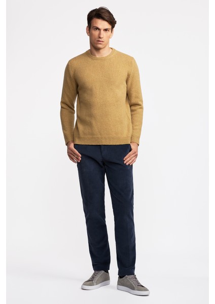 Erkek Bej Bisiklet Yaka Yün Kazak fiyatları