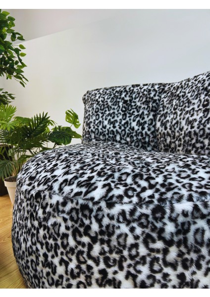 Koko Twist Puf Armut Koltuk Desenli Tüylü Puf Koltuk