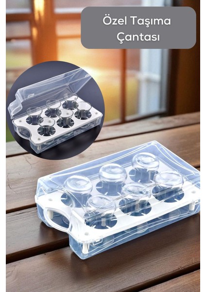 Mithra Life 6 Lı Çantalı Çay Bardağı Taşıma Kutusu Seyahat Piknik Seti MIT1236 modelleri