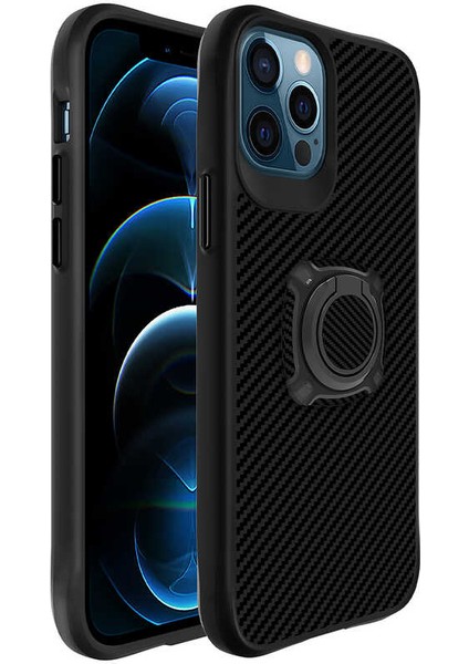 iPhone 12 Pro Max Uyumlu Mnc Timo Kapak-Siyah