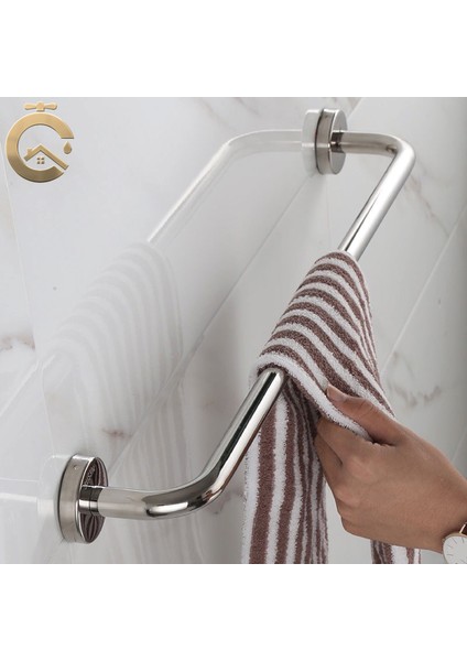 Q19 50CM Boyuyunda Paslanmaz Parlak Wc Banyo Engelli Tutunma Barı Tutamak