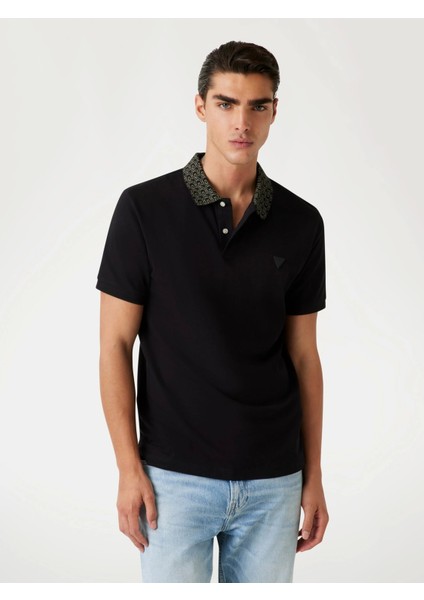 Lyle Erkek Siyah Slim Fit Polo T-Shirt M5YP60K7O64-JBLK