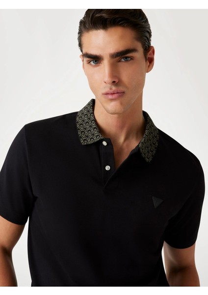 Lyle Erkek Siyah Slim Fit Polo T-Shirt M5YP60K7O64-JBLK fırsatları