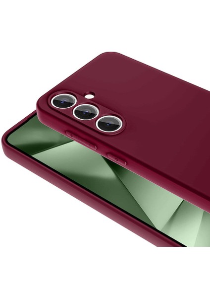 Galaxy S24 Fe Kılıf Mnc Mara Lansman Kapak-Kırmızı-Kırmızı fırsatları