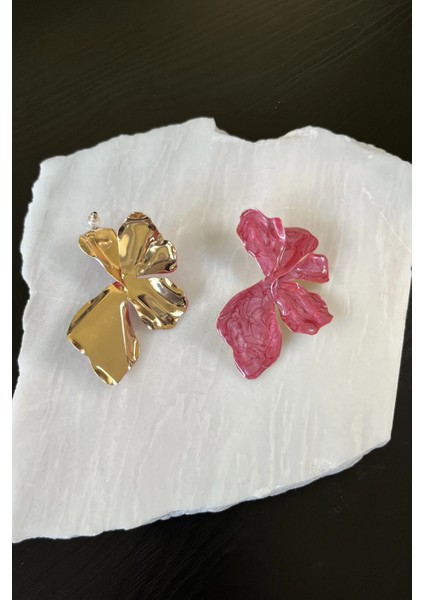 Dokulu Çiçek Küpe modelleri