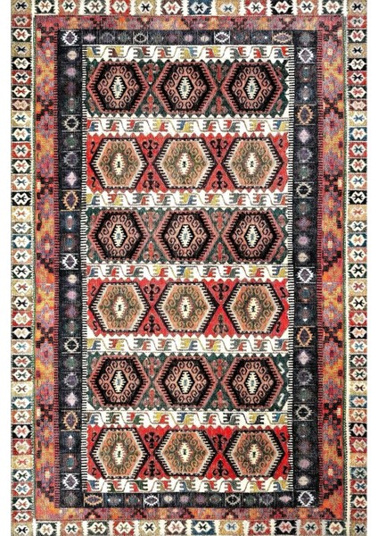 | Vintage Eskitme Tarz Otantik Minimalist Modern Desenli | Yıkanabilir Halı