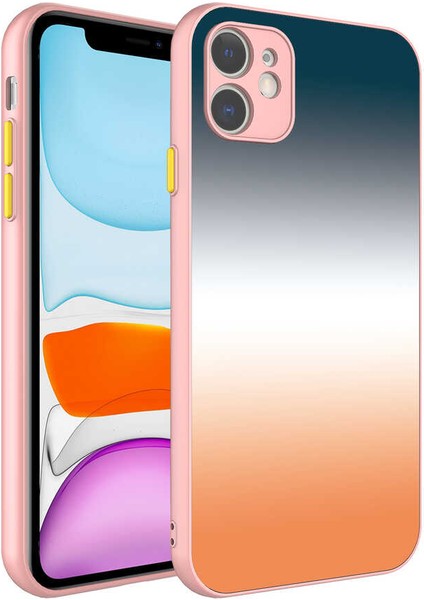 iPhone 11 Uyumlu Kamera Korumalı Renkli Temperli Mnc X-Cam KAPAK-NO12