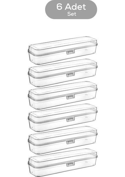 Mithra Life 6 Adet Şeffaf Çeyizlik Çatal Kaşık Düzenleyici Taşıma Seti Piknik Saklama Kutusu MIT1239 modelleri