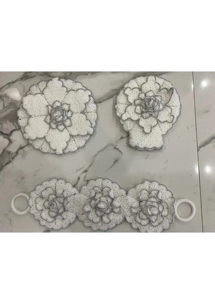 Lif El Örgüsü 3 'lü Takım Lif Çeyizlik Banyo Lifi Damat Bohçası Gelin Çeyizi Hediyelik