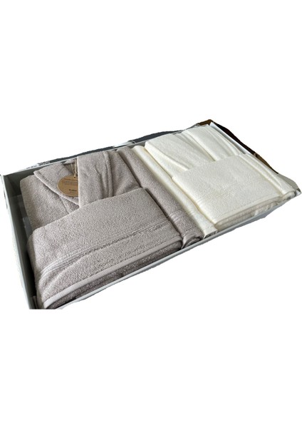 Alleur Aile Bornoz Seti Bej - Krem fiyatları