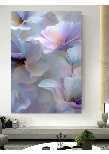 Modern Soft Çiçek Baskı Kanvas Tablo