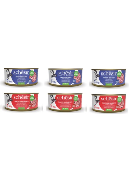 2 Çeşit Karma Tam ve Dengeli Kedi Konserve Jöleli 140 Gr. x 6 Adet